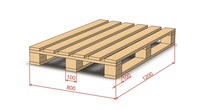 Поддон деревянный 800х1200 (облегченный)