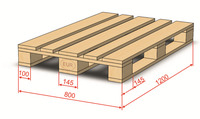 Поддон деревянный 800х1200 (евро)