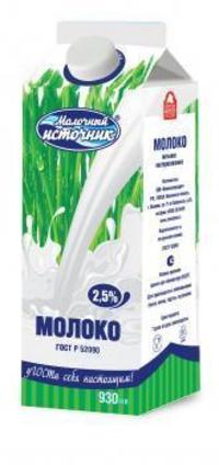 Молоко пастеризованное 2,5% «Молочный...