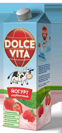 Йогурт Клубника ТМ «Dolce Vita»