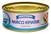 Мясо криля натуральное консервированное