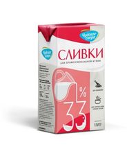 Сливки “Чудское озеро” 33%, 1 литр