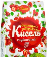 Кисель быстрозавариваемый  клубничный.