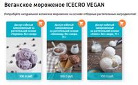 Веганское мороженое ICECRO VEGAN