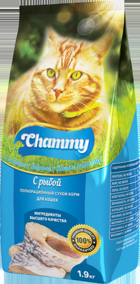 «Chammy» Сухой корм  для кошек , с рыбой