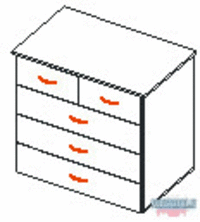 Комод (5 ящиков) СиК 1.1