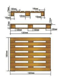 Деревянный поддон 1000-1200 мм
